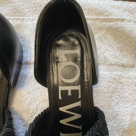 Loewe Black Flex D'Orsay Flats Leather Loafers - Picture 8 of 9